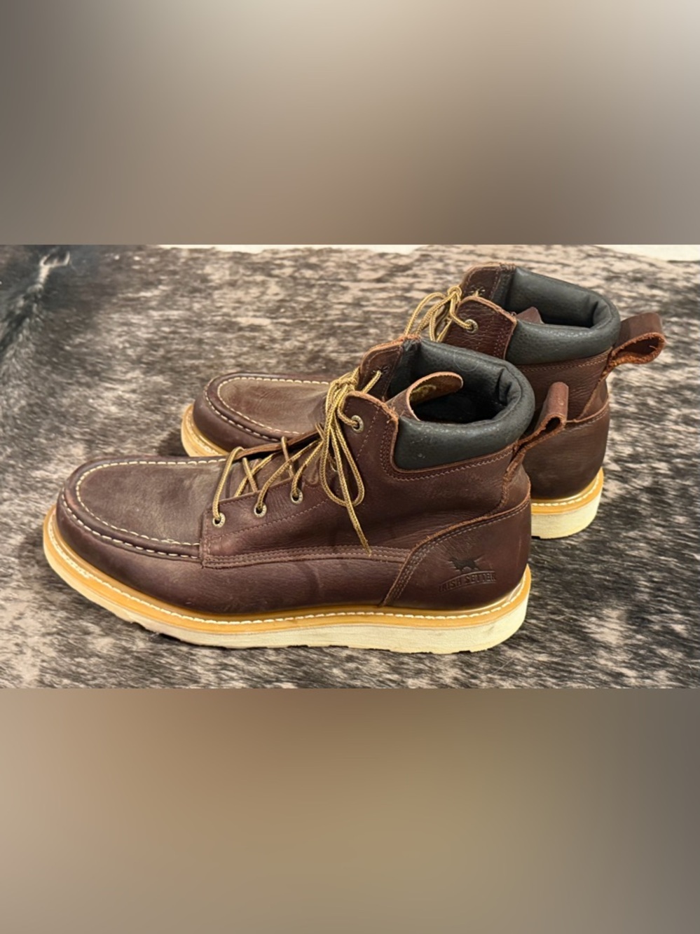 Irish Settler Red Wing Men's Brown Leather Boots size 12